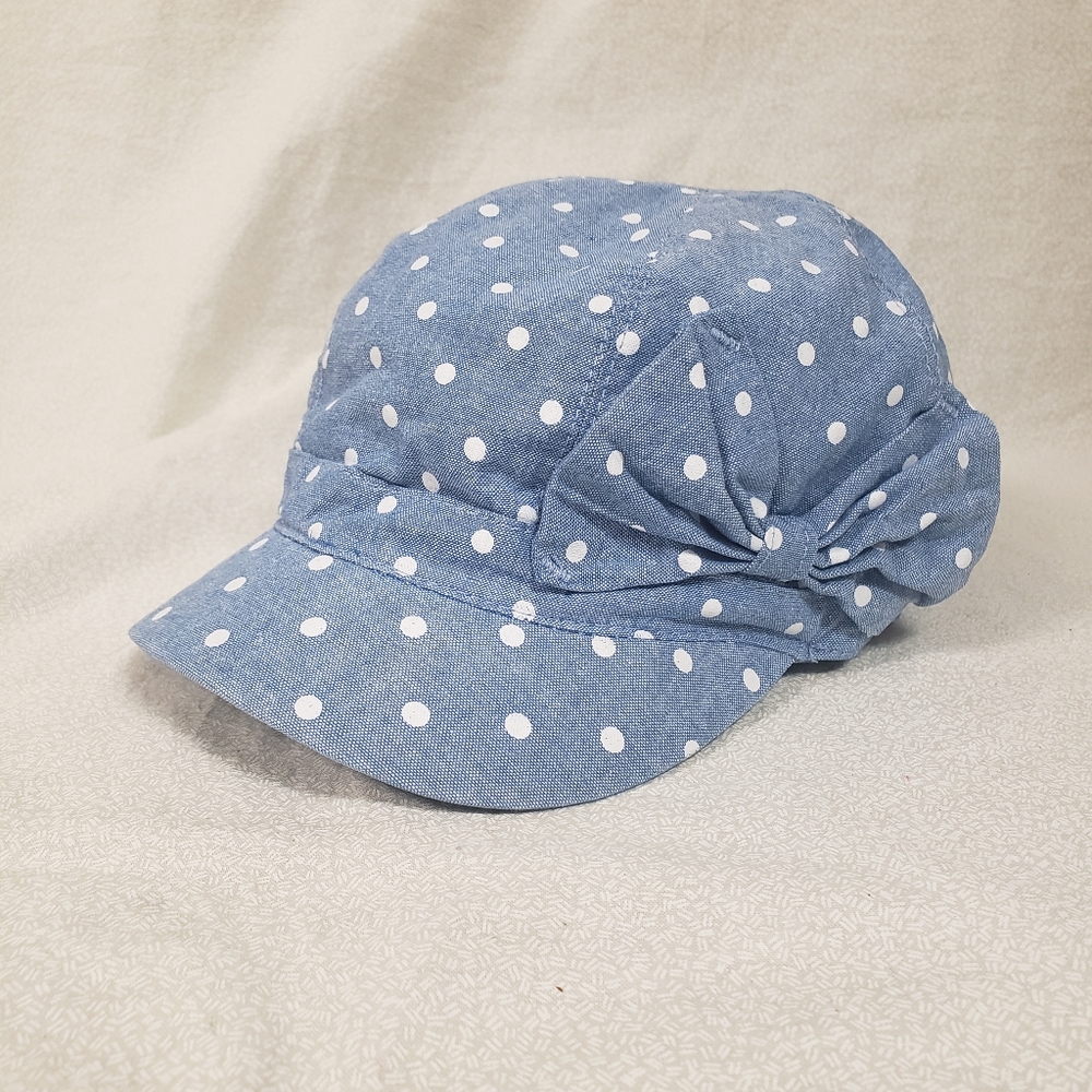 H&M Toddler Baby Girls Cute Polka Dot Bowknot Denim Cotton Sun Hat